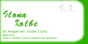 ilona kolbe business card